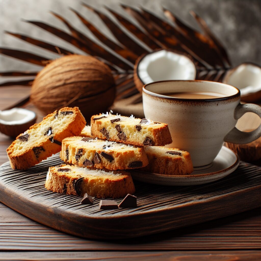 biscotti senza glutine alla farina di cocco e cioccolato per uno snack goloso e esotico