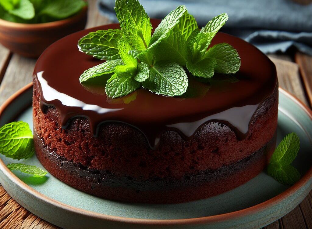 torta senza glutine al cioccolato e menta per un dessert fresco e goloso