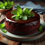 torta senza glutine al cioccolato e menta per un dessert fresco e goloso