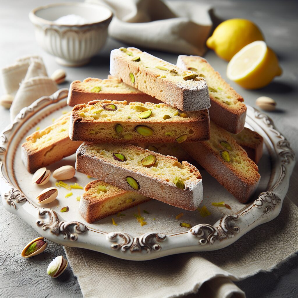 biscotti senza glutine al pistacchio e limone per merende raffinate