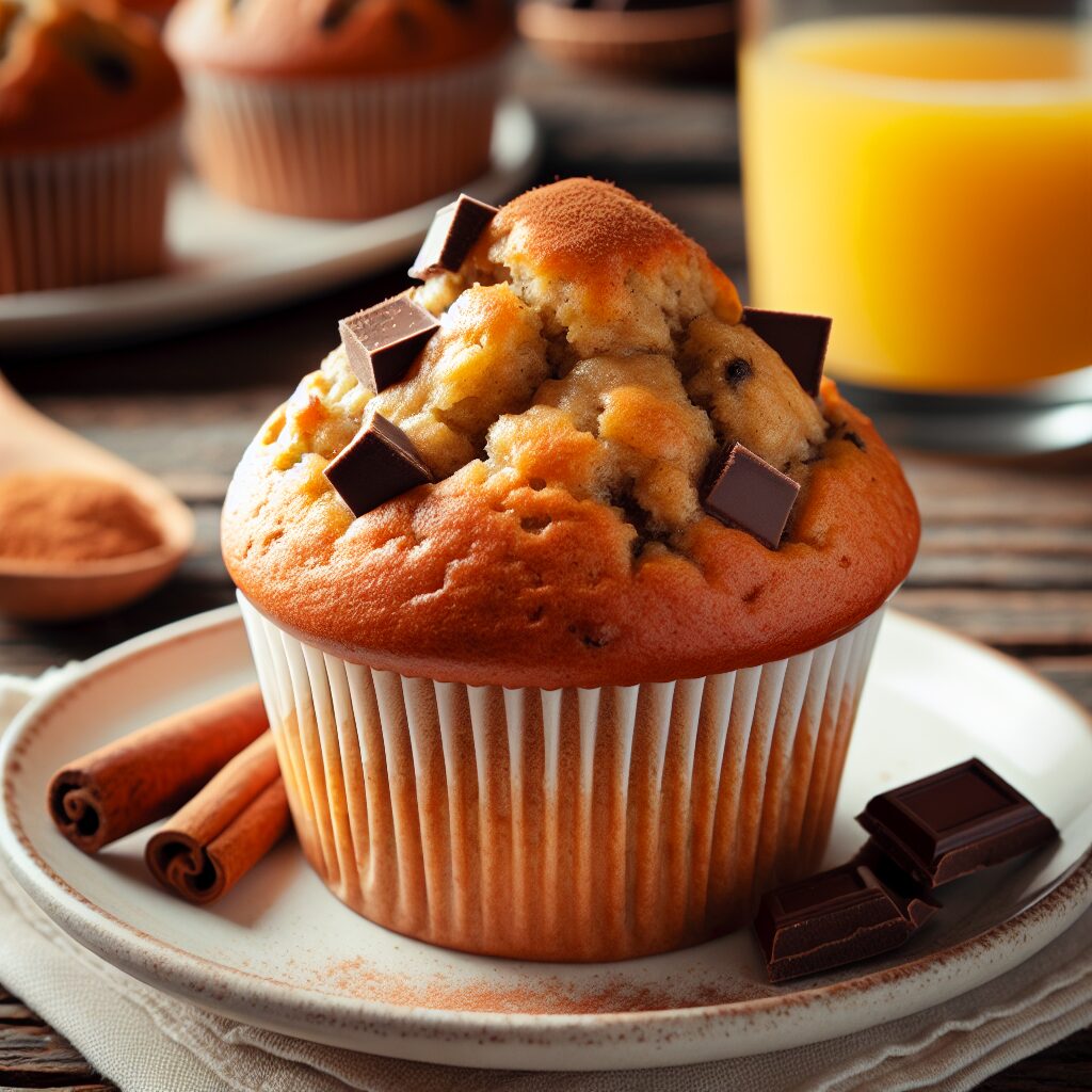 muffin senza glutine alla banana e cioccolato per colazioni golose