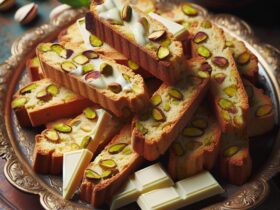 biscotti senza glutine al pistacchio e cioccolato bianco per uno snack elegante e goloso