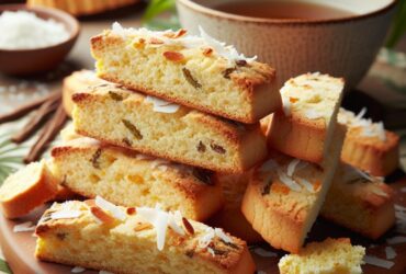 biscotti senza glutine al burro di cocco e vaniglia per uno snack dolce e tropicale