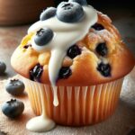 muffin senza glutine alla crema di vaniglia e mirtilli per colazioni dolci e profumate