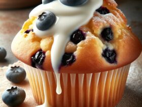 muffin senza glutine alla crema di vaniglia e mirtilli per colazioni dolci e profumate