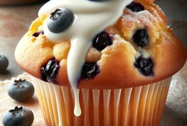 muffin senza glutine alla crema di vaniglia e mirtilli per colazioni dolci e profumate