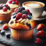 muffin senza glutine ai frutti di bosco e crema di formaggio per colazioni golose