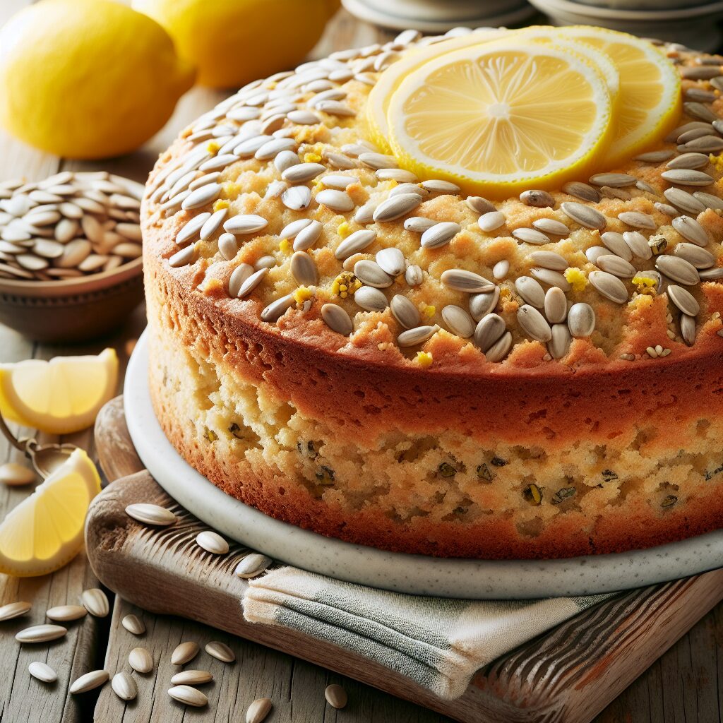 torta senza glutine al limone e semi di girasole per un dessert estivo e nutriente