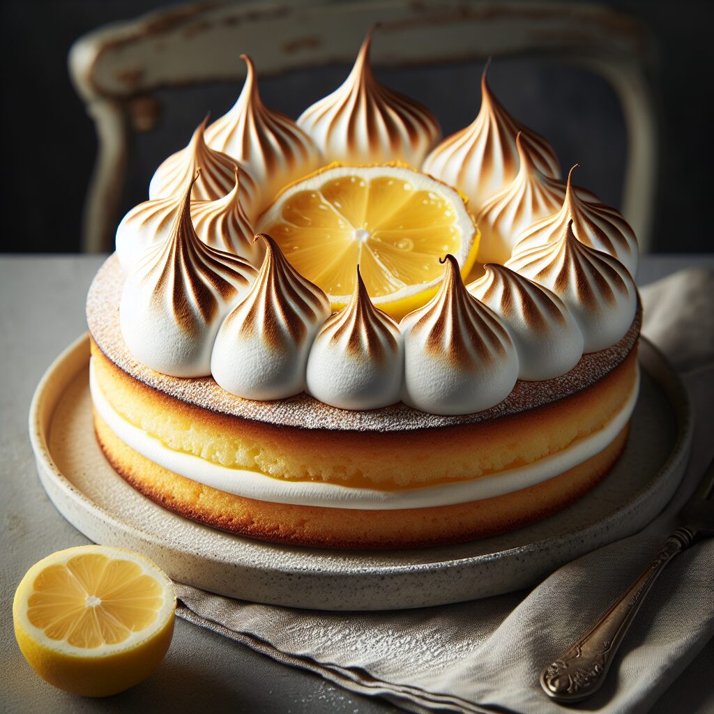 torta senza glutine al limone e meringa italiana per un dolce classico e raffinato