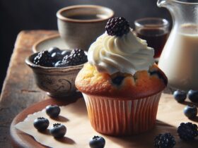 muffin senza glutine ai mirtilli e crema di formaggio per colazioni golose