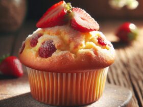 muffin senza glutine alla vaniglia e fragola per colazioni primaverili