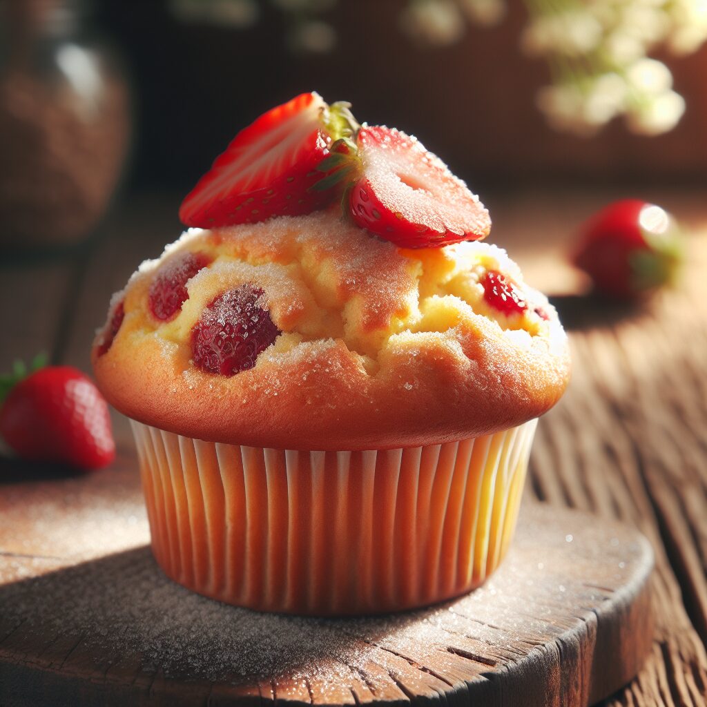 muffin senza glutine alla vaniglia e fragola per colazioni primaverili