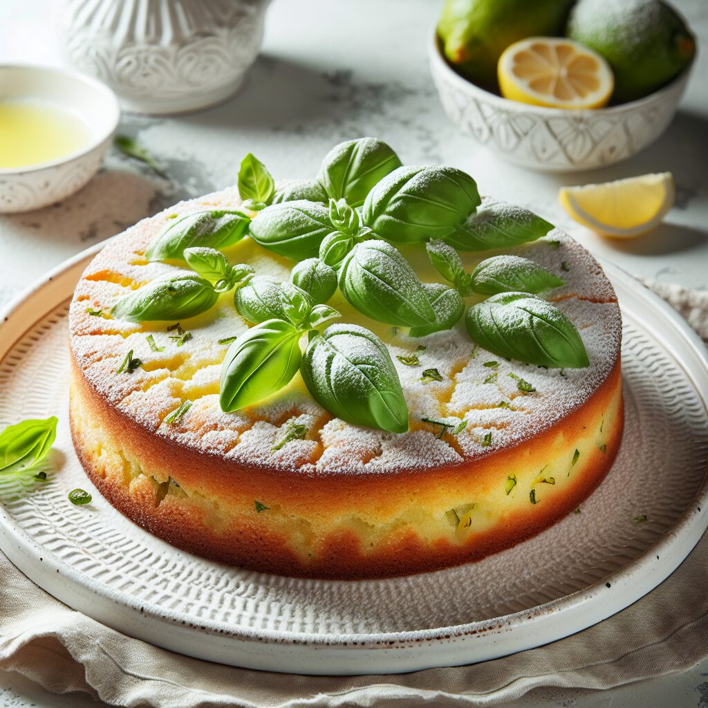 torta senza glutine al limone e basilico per dolci estivi innovativi