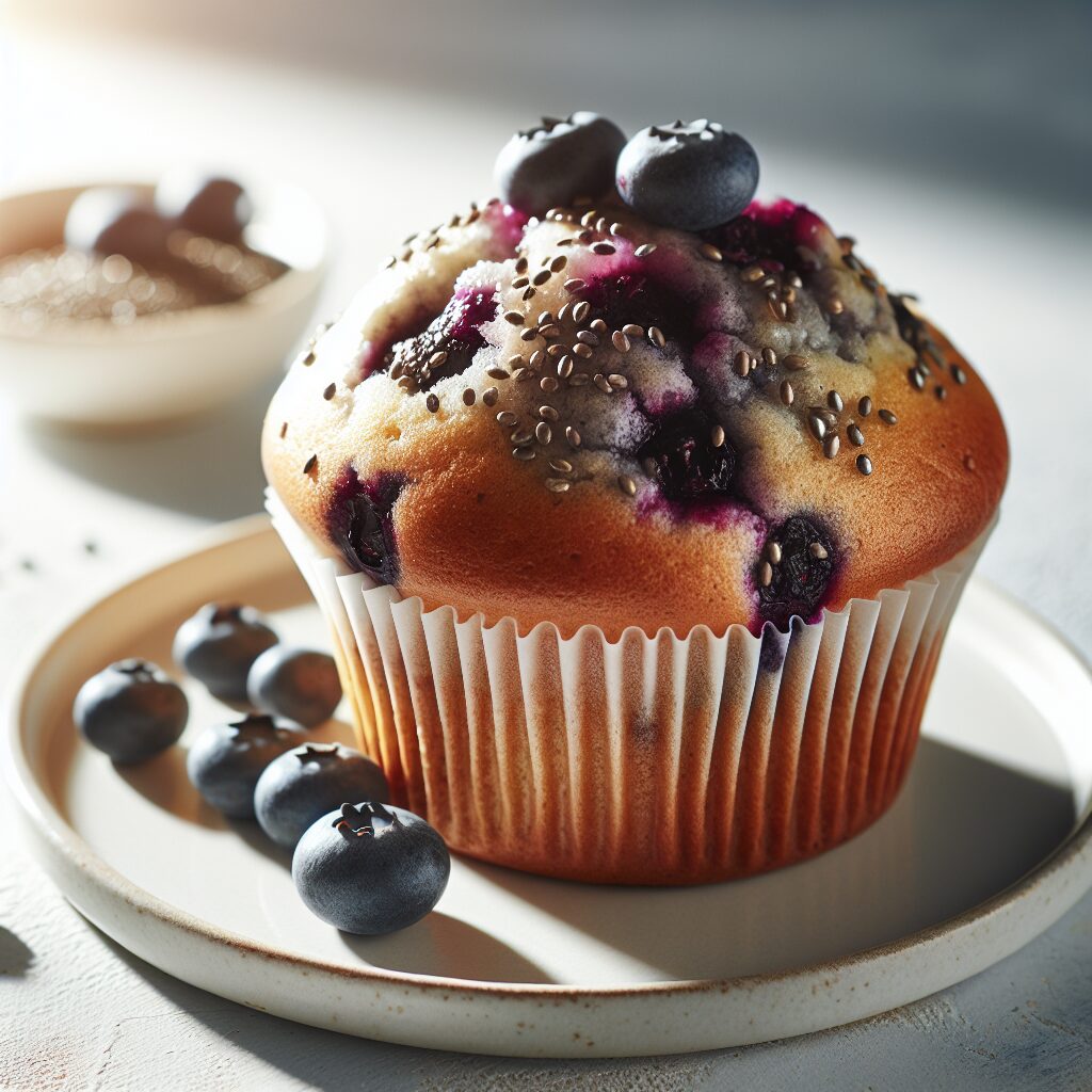 muffin senza glutine ai mirtilli e semi di chia per colazioni salutari e gustose