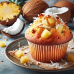 muffin senza glutine al cocco e ananas per colazioni tropicali