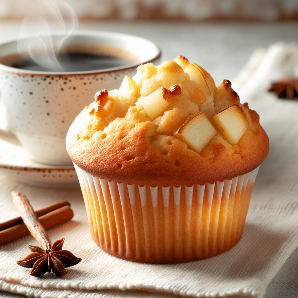 muffin senza glutine alla vaniglia e mela per colazioni dolci