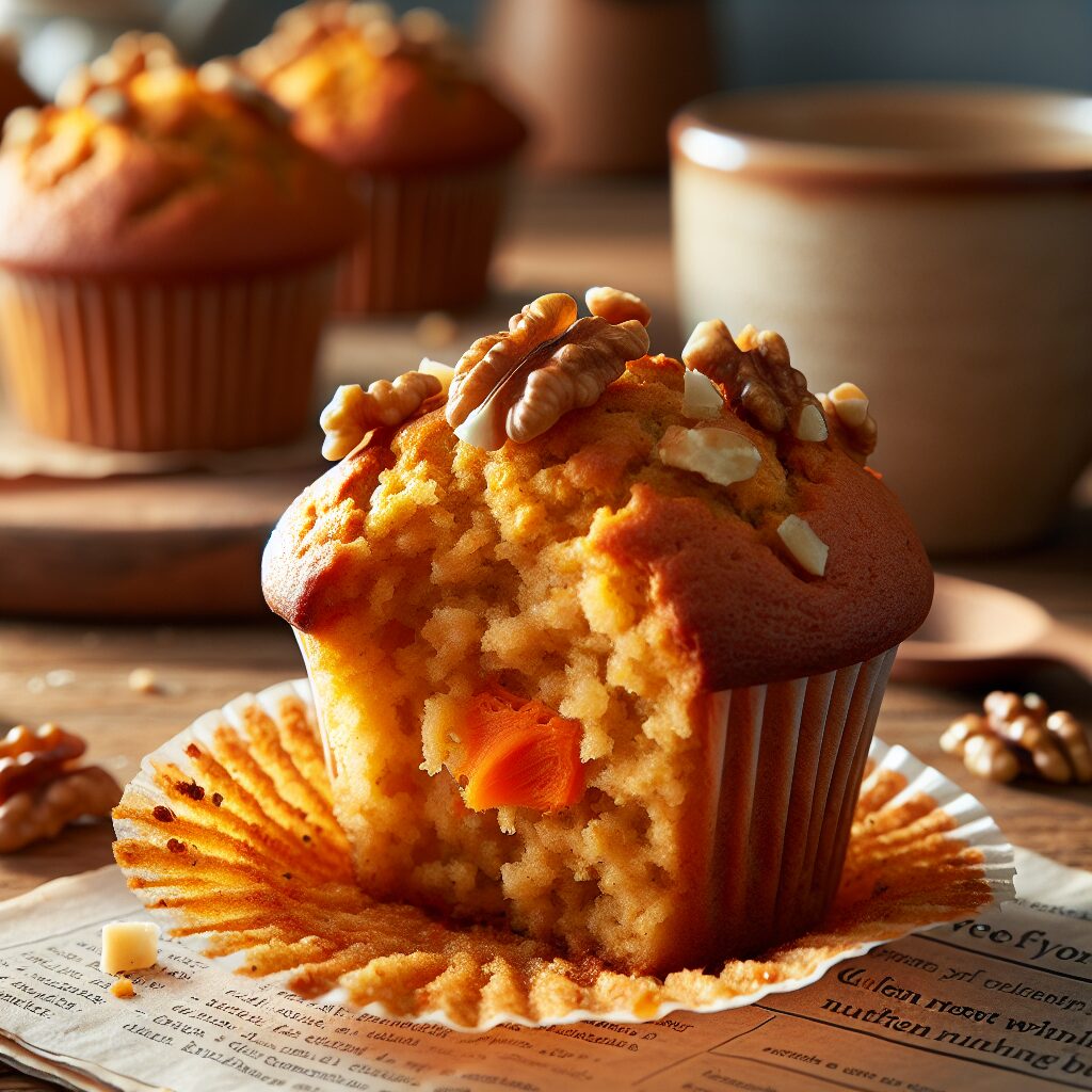 muffin senza glutine alla carota e noce per colazioni nutrienti