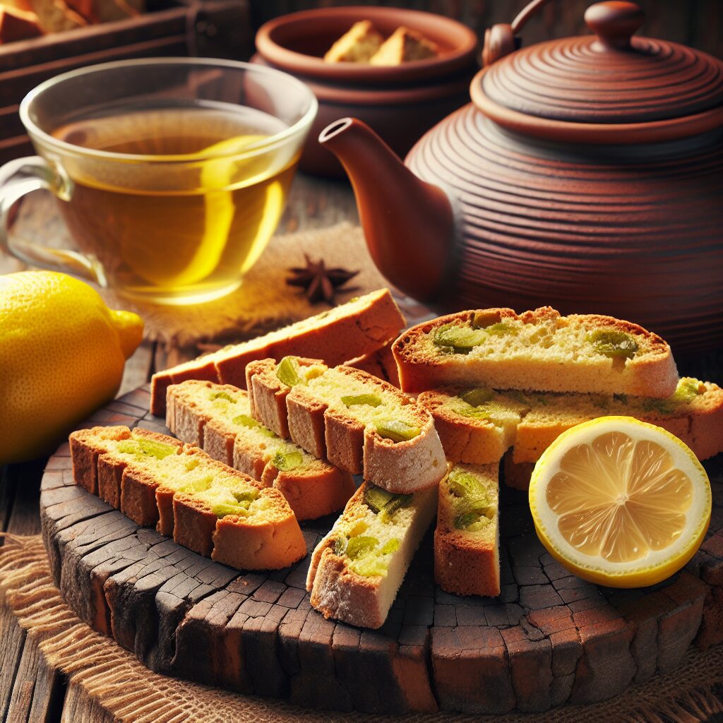 biscotti senza glutine al tè verde e limone per una merenda rilassante e salutare