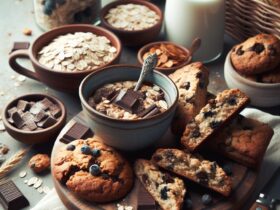 biscotti senza glutine alla farina di avena e cioccolato per colazioni confortevoli