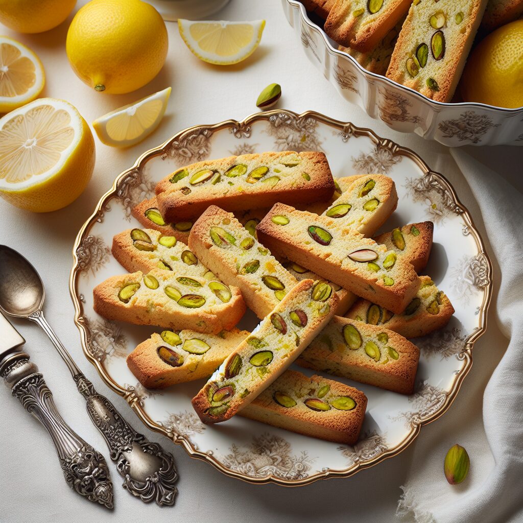 biscotti senza glutine al pistacchio e limone per snack eleganti