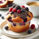 muffin senza glutine ai frutti di bosco e semi di chia per una colazione salutare