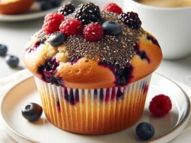 muffin senza glutine ai frutti di bosco e semi di chia per una colazione salutare