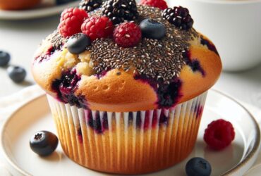 muffin senza glutine ai frutti di bosco e semi di chia per una colazione salutare