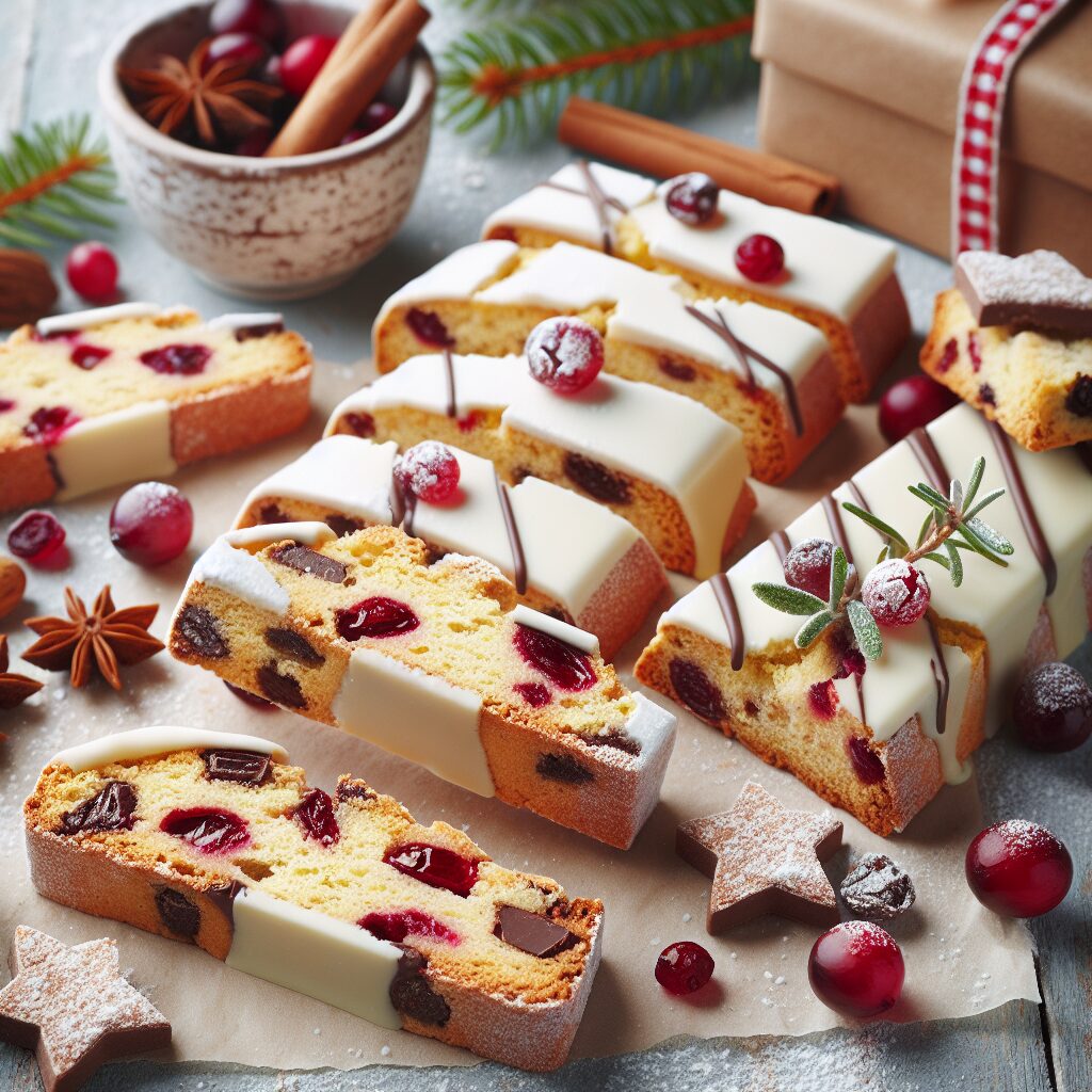 biscotti senza glutine al cioccolato bianco e cranberry per merende festive