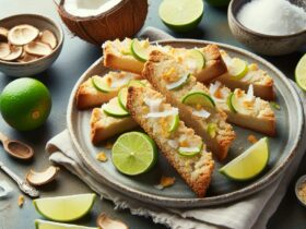 biscotti senza glutine al burro di cocco e lime per snack tropicali