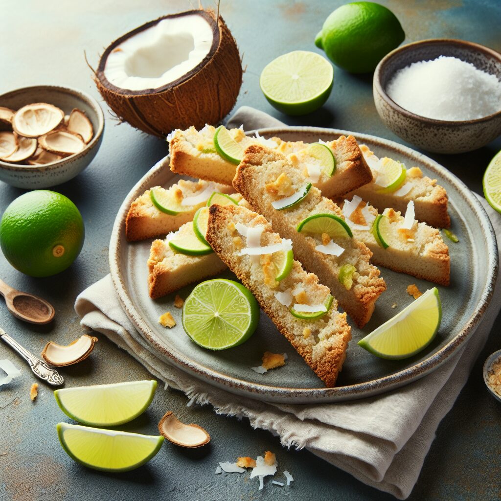 biscotti senza glutine al burro di cocco e lime per snack tropicali