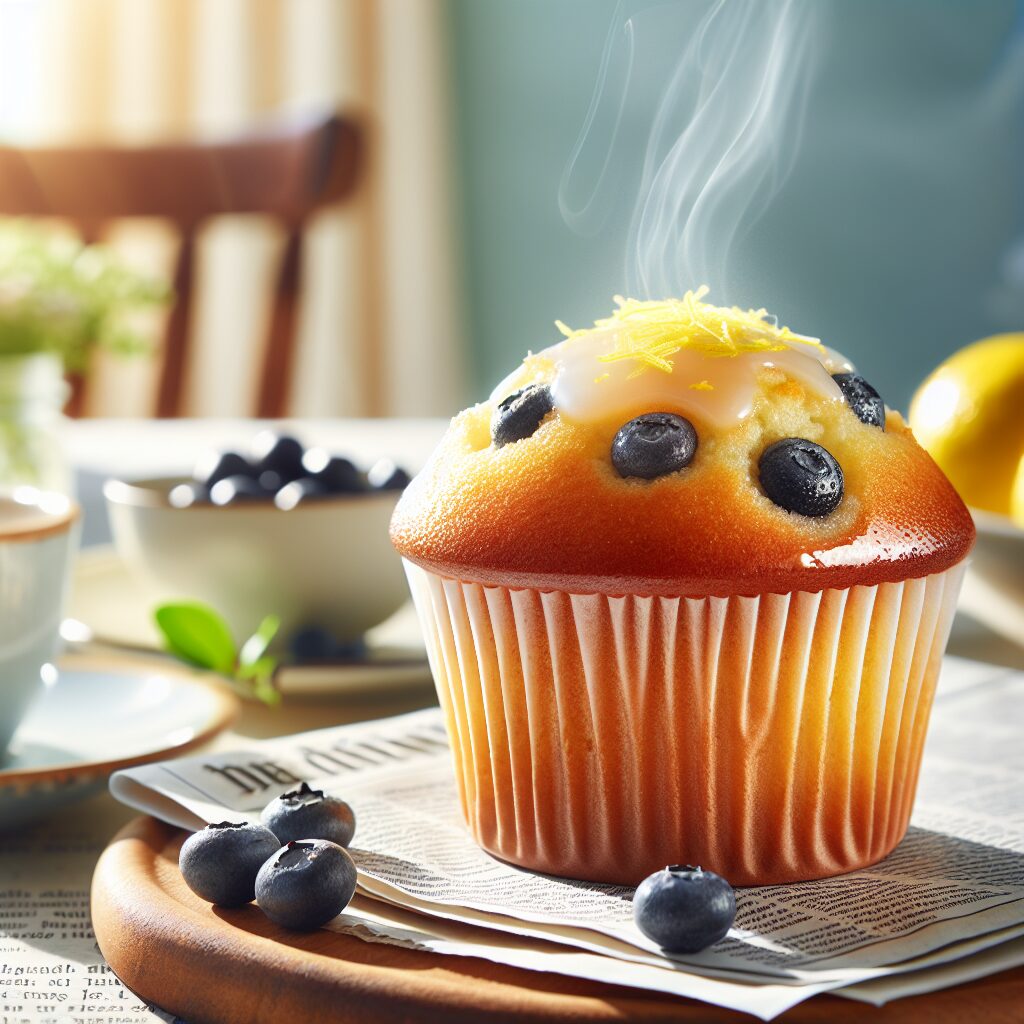 muffin senza glutine al limone e mirtilli per colazioni fresche