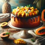 torta senza glutine ai frutti tropicali e rum per dolci esotici