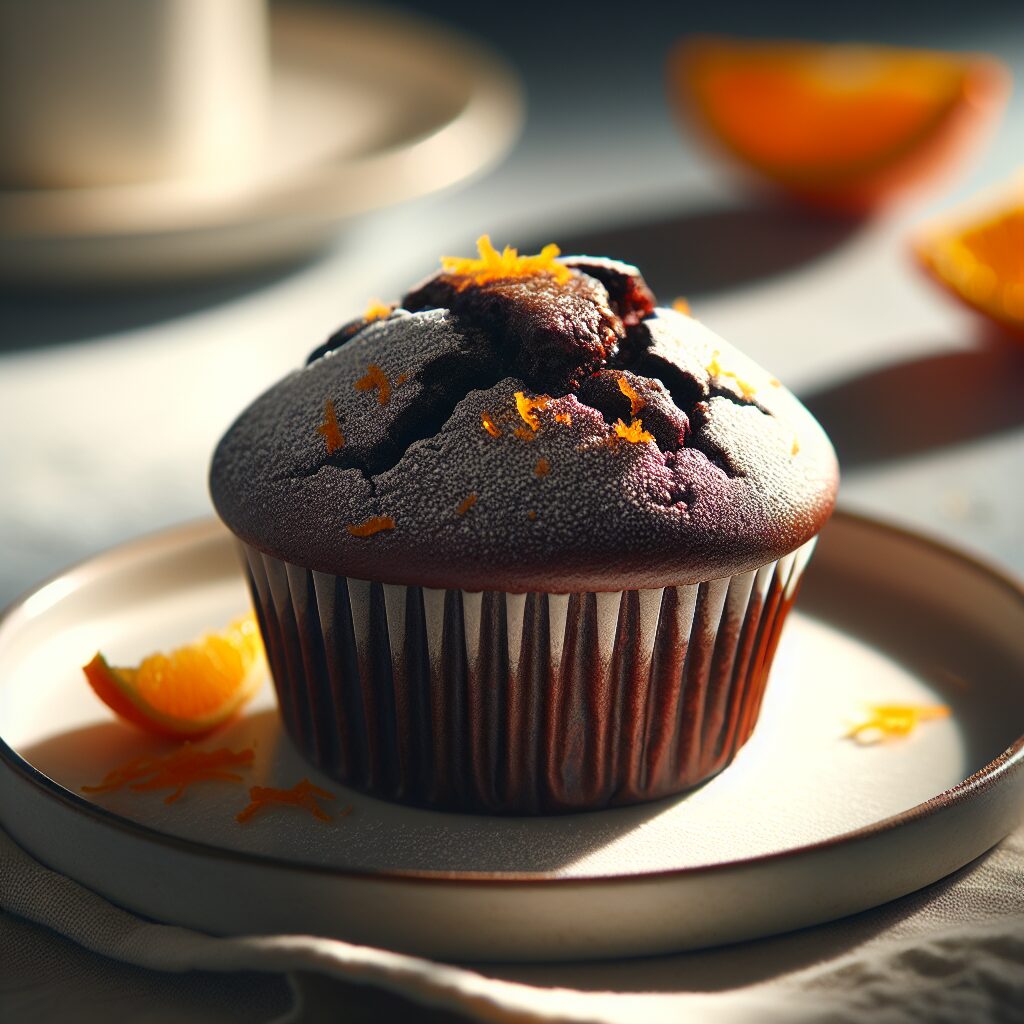 muffin senza glutine al cioccolato e arancia per colazioni golose