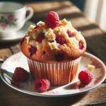 muffin senza glutine ai lamponi e cioccolato bianco per colazioni romantiche