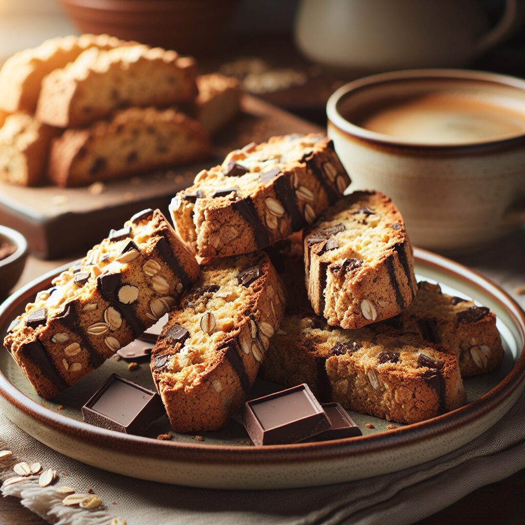 biscotti senza glutine alla farina di avena e cioccolato per colazioni confortevoli