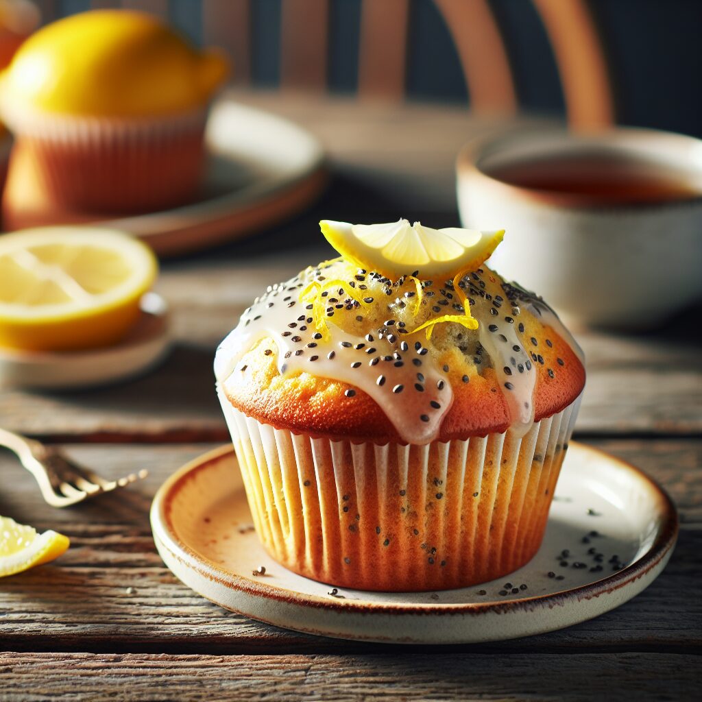 muffin senza glutine al limone e semi di chia per colazioni salutari e rinfrescanti