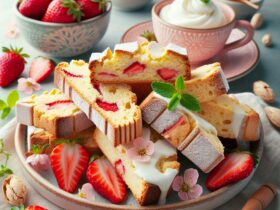 biscotti senza glutine alla vaniglia e fragola per merende primaverili