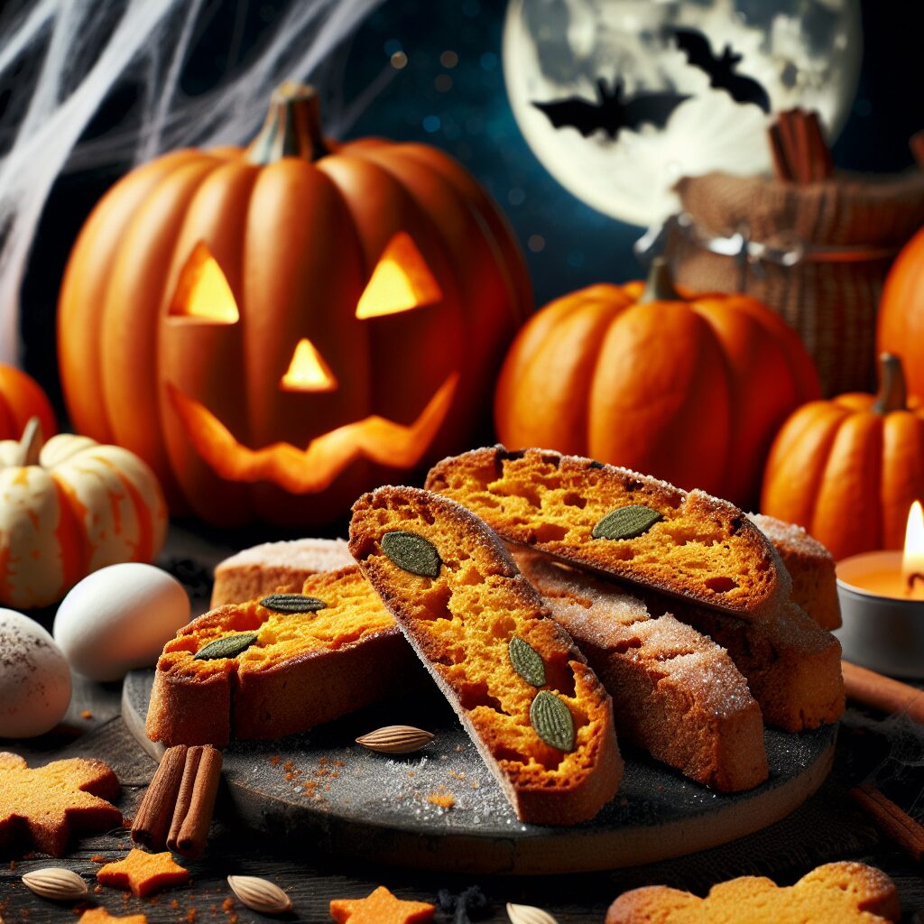 biscotti senza glutine alla zucca e spezie per snack di Halloween