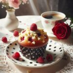 muffin senza glutine ai lamponi e cioccolato bianco per colazioni romantiche