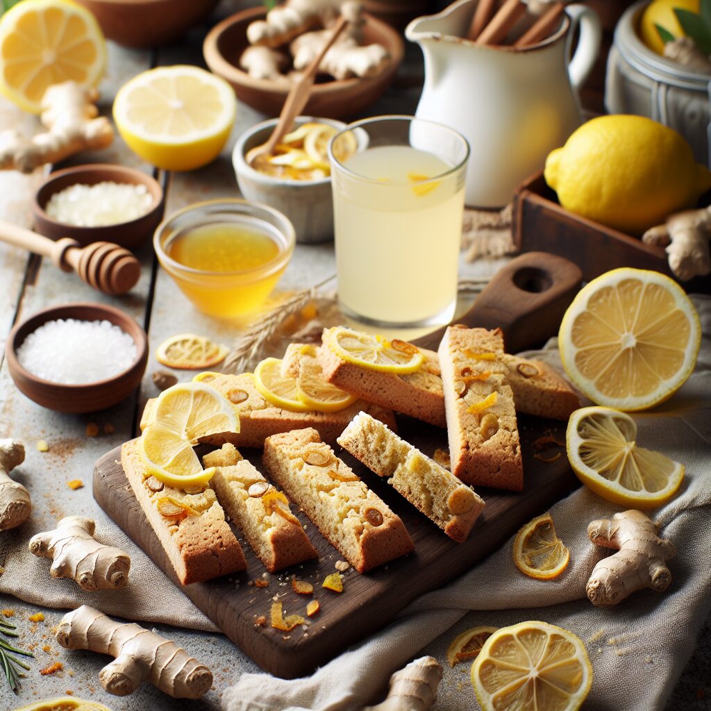 biscotti senza glutine al limone e zenzero per snack rinfrescanti