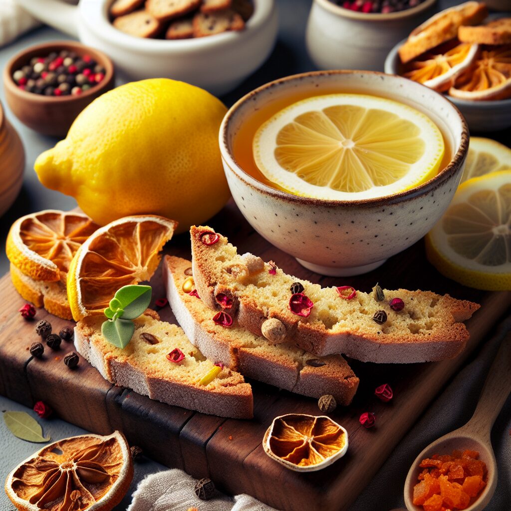 biscotti senza glutine al limone e pepe rosa per snack speziati