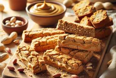 biscotti senza glutine al burro di arachidi e fiocchi di quinoa per snack croccanti