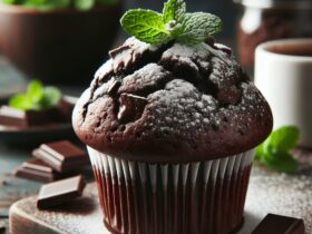 muffin senza glutine al cioccolato e menta per una colazione rinfrescante e golosa