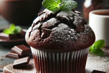 muffin senza glutine al cioccolato e menta per una colazione rinfrescante e golosa