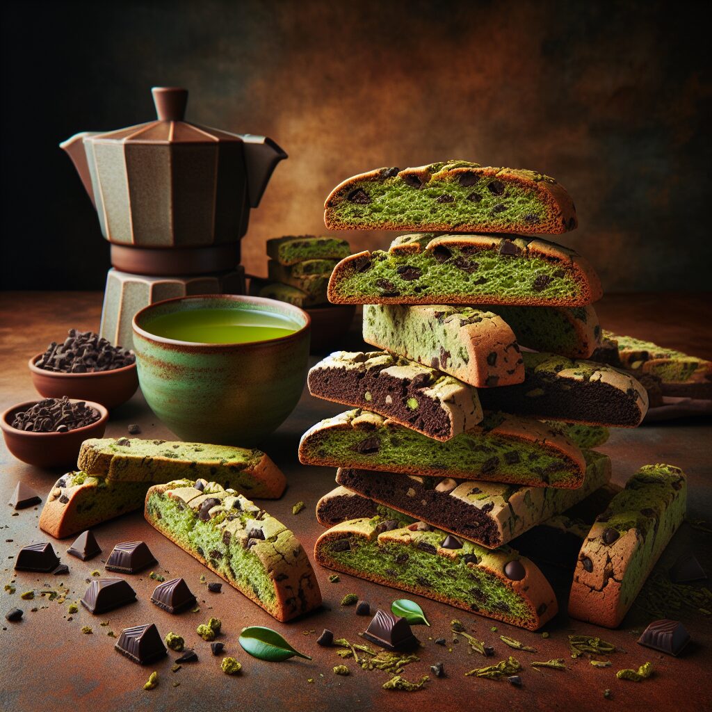 biscotti senza glutine al tè verde e cioccolato per merende originali