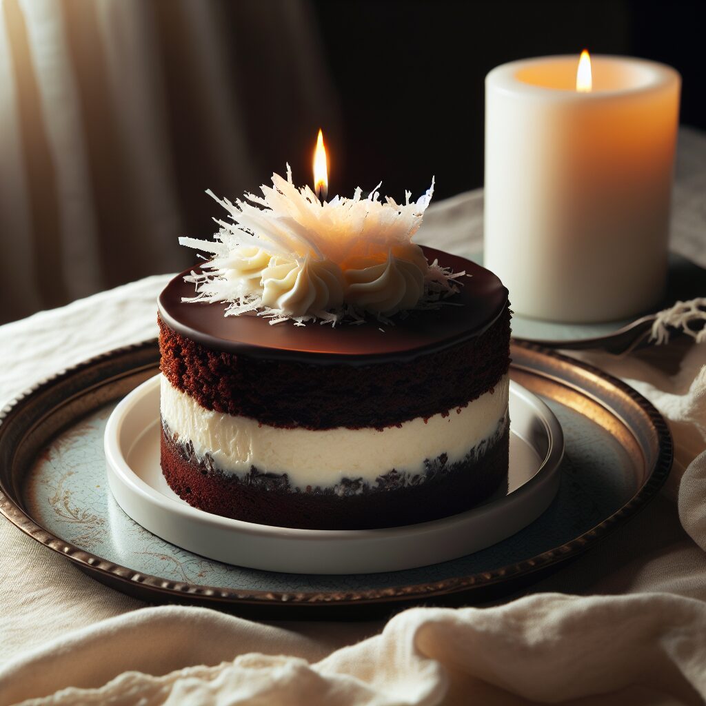 torta senza glutine al cioccolato e cocco per dessert esotici