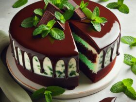 torta senza glutine al cioccolato e menta per un dessert fresco e goloso
