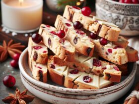 biscotti senza glutine al cioccolato bianco e cranberry per snack festivi