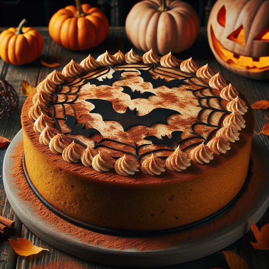 torta senza glutine alla zucca e cannella per dolci di Halloween