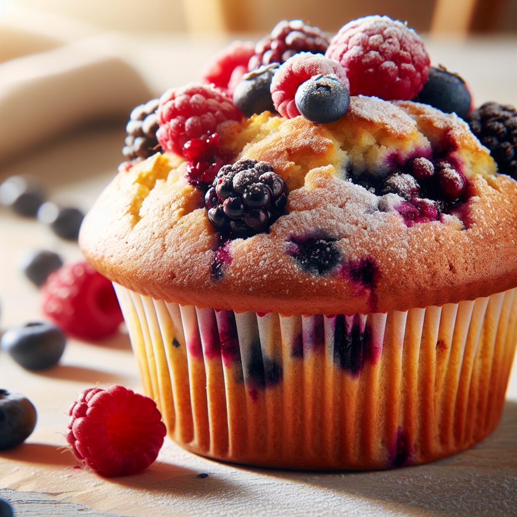 muffin senza glutine ai frutti di bosco per colazioni estive